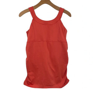 Mumberry Maternity Tank Top with Belly‎ Support Womens Large Orange Active